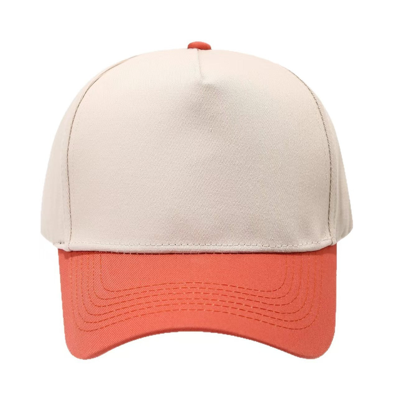 Colorblock Cotton Baseball Cap with Embroidery
