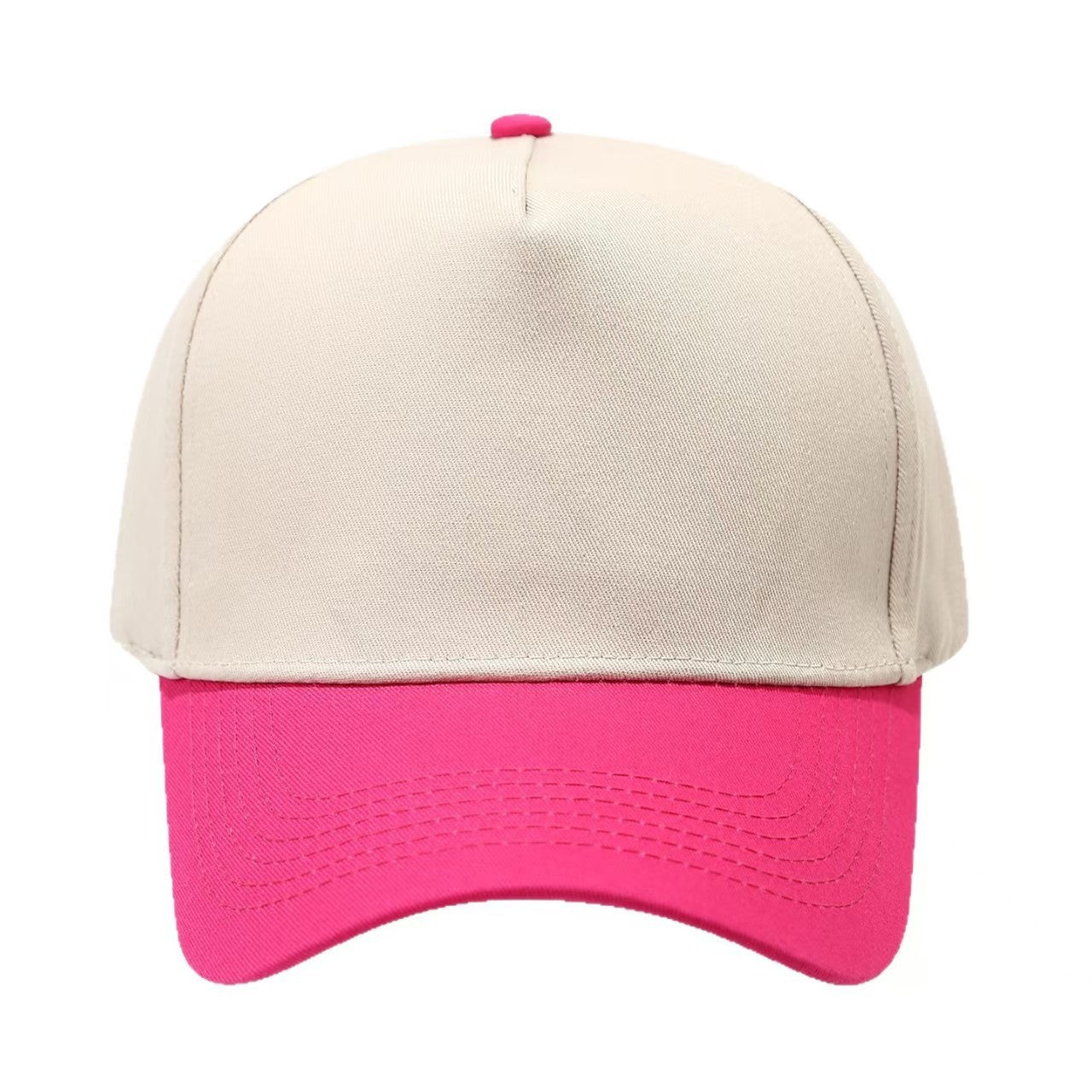 Colorblock Cotton Baseball Cap with Embroidery