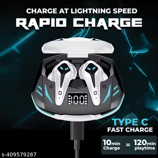 Hoppup Xo3 Gaming Earbuds with 35MS Low Latency, 13MM DRIVERS & 50H PlayTime Bluetooth Headset (White, True Wireless)